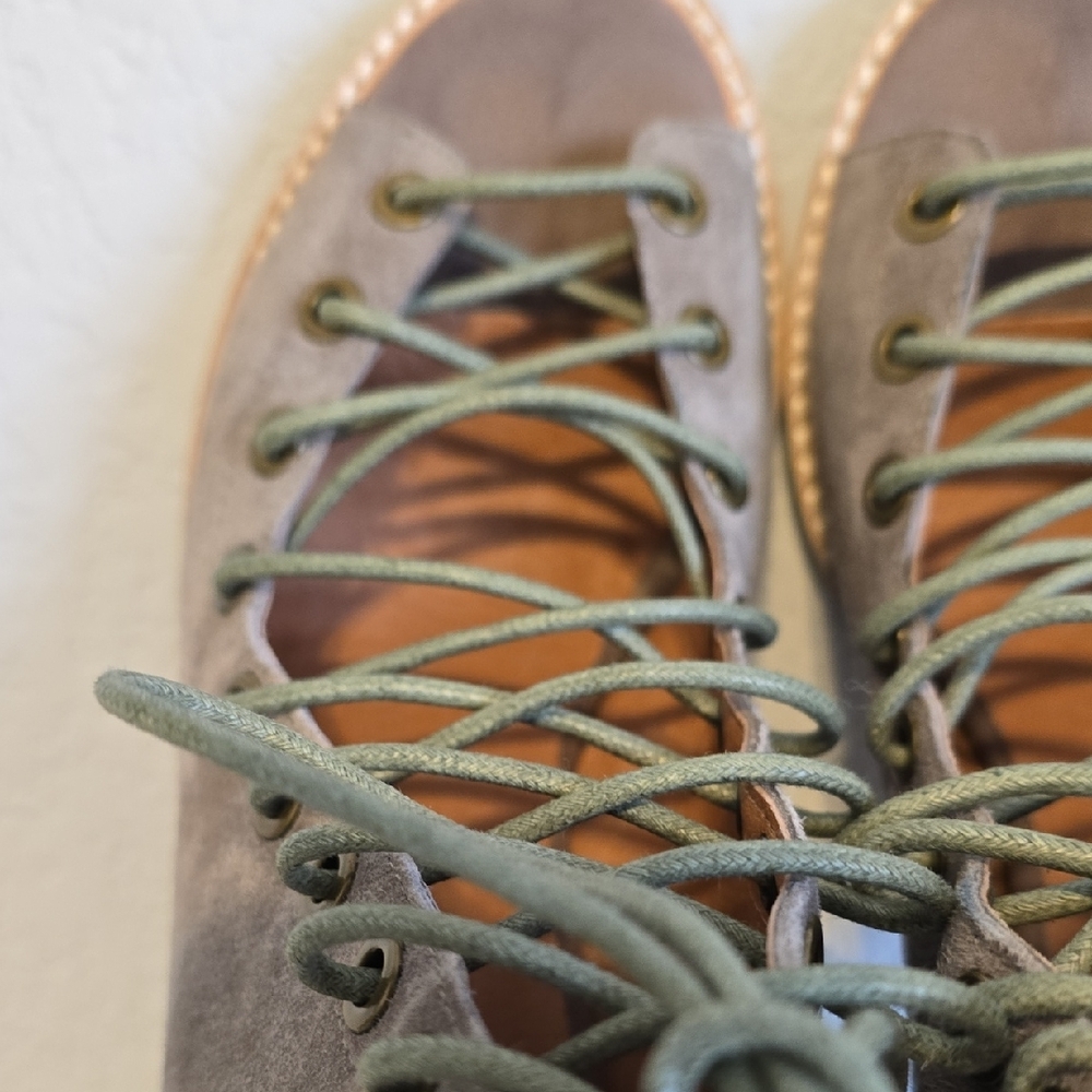 Jeffrey Campbell "Cors" Taupe Lace-Up Suede Booties. Size 7.5M Gently Worn - Picture 6 of 15